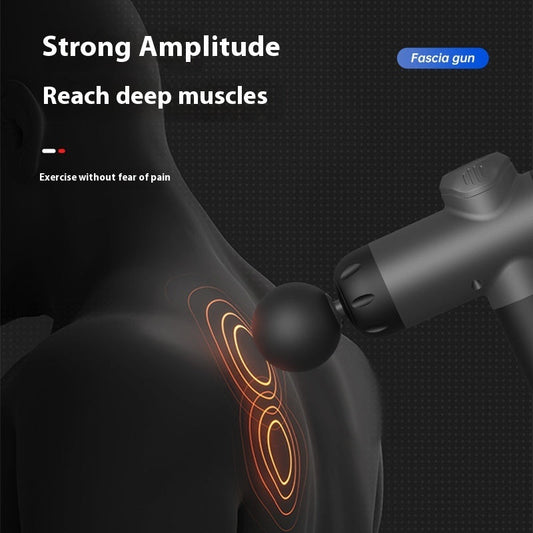 Massagepistole – Seitenansicht mit LCD-Display