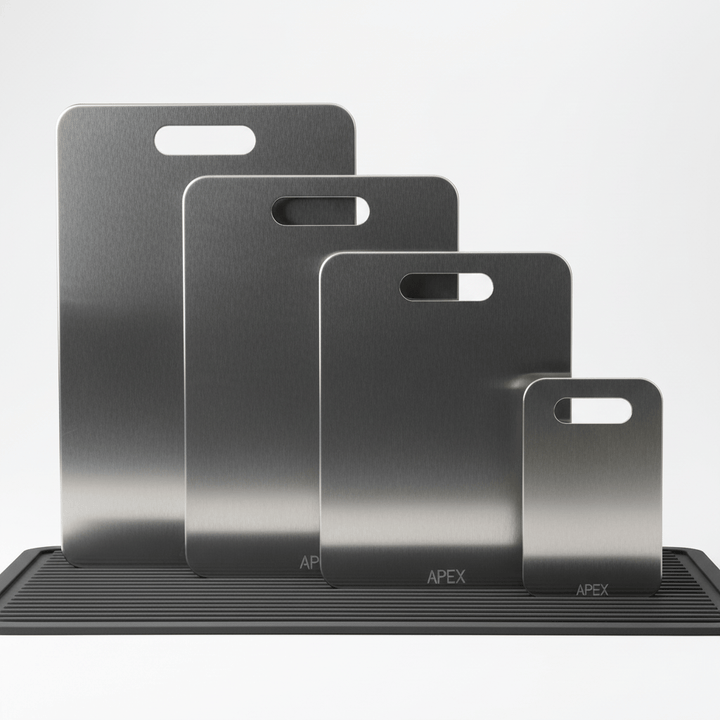 Titanium Cutting Board Set (4-Piece) with Mat