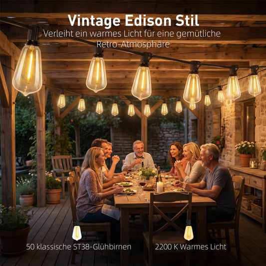 LED-Vorhang-Lichterkette – warmes Licht im Detail