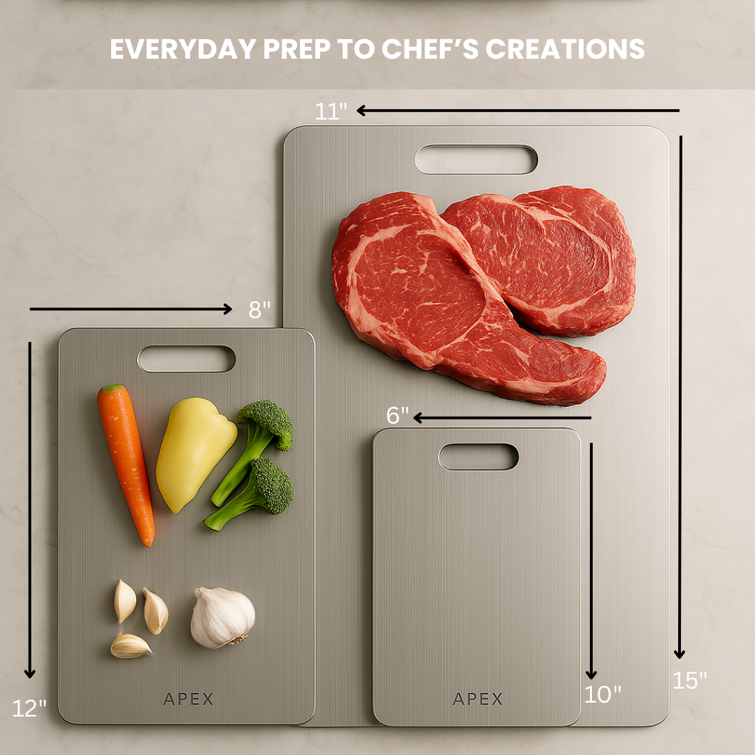 Titanium Cutting Board Set (4-Piece) with Mat