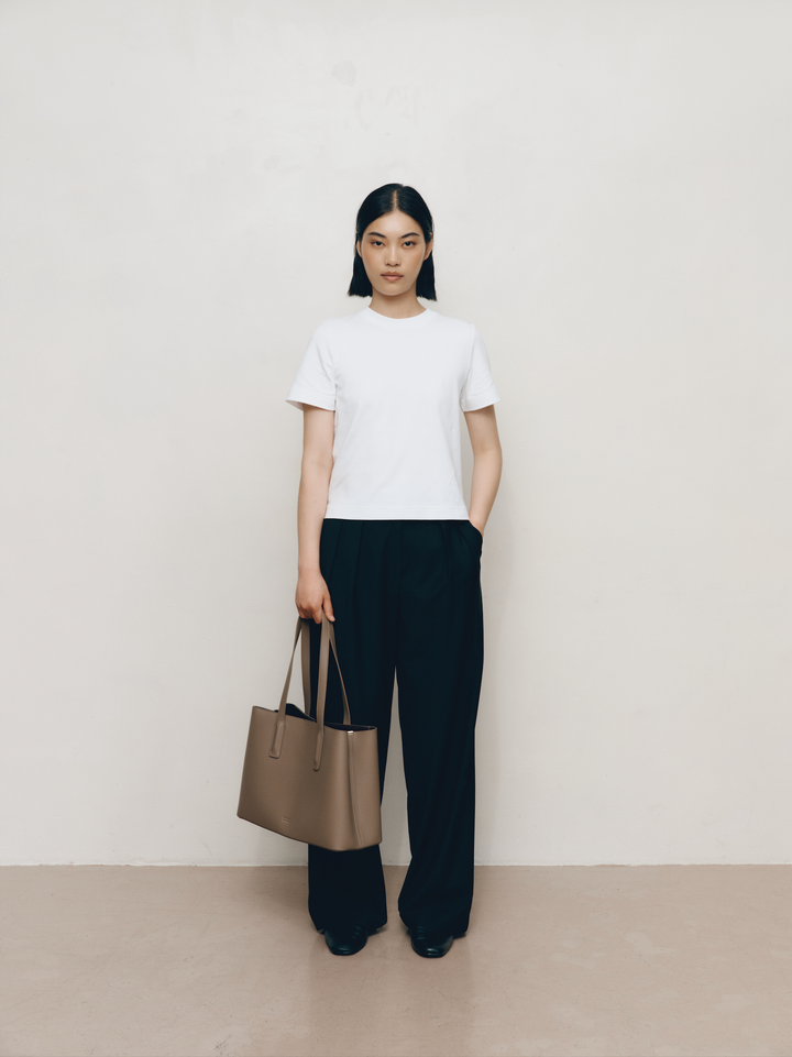 Linnea Vegan Leather Tote – Taupe