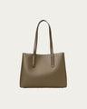 Linnea Vegan Leather Tote – Taupe
