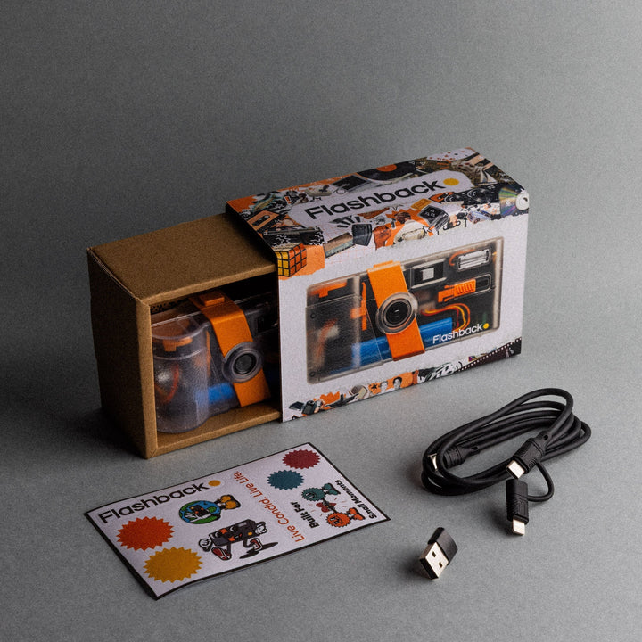 Retro Digital Camera in Vintage Style