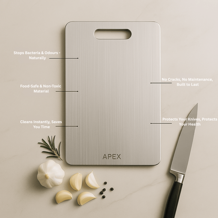 Titanium Cutting Board Set (4-Piece) with Mat