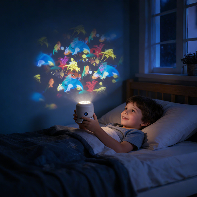 Dynamische LED-Projektionslaterne als Stimmungslicht – Bedienelemente