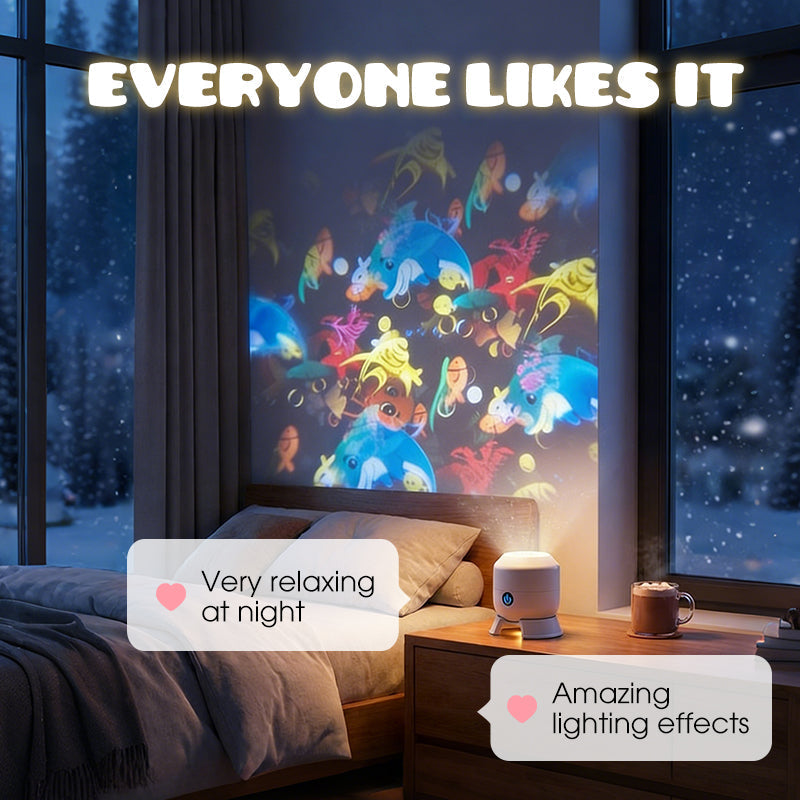 Dynamische LED-Projektionslaterne als Stimmungslicht – Stimmungslicht im Wohnzimmer