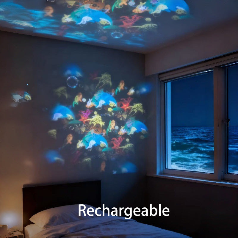 Dynamische LED-Projektionslaterne als Stimmungslicht – Projektion an der Decke