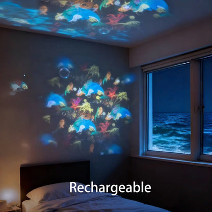 Dynamische LED-Projektionslaterne als Stimmungslicht – Projektion an der Decke