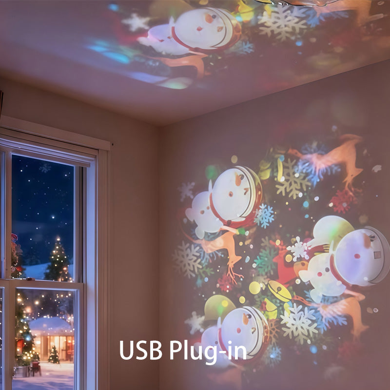 Dynamische LED-Projektionslaterne als Stimmungslicht – USB-Anschluss